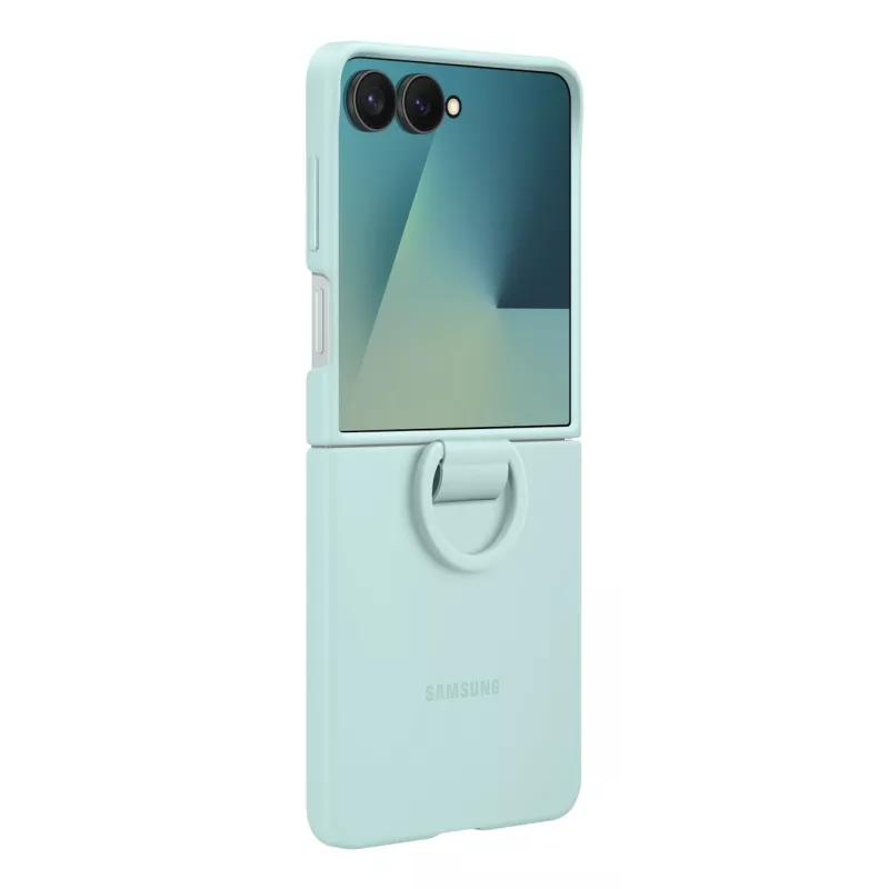 Capa com anel Samsung (silicone) para Galaxy Z Flip7, capa, Samsung, Galaxy Z Flip7, 17,5 cm (6,9 polegadas), cor menta