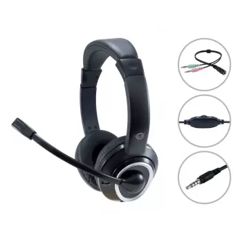 Conceptronic POLONA02BA auscultadores/headset com fio arco de cabeça gaming preto