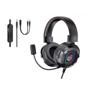 Conceptronic ATHAN headset gaming com som estéreo, com fio, 20 - 20000 Hz, gaming, 477 g, headset, preto