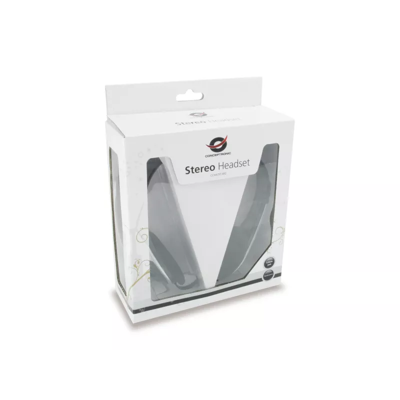 Conceptronic Allround Headset Estéreo, Com fios, 20 - 22000 Hz, Escritório/Call center, 111 g, Headset, Preto, Prateado