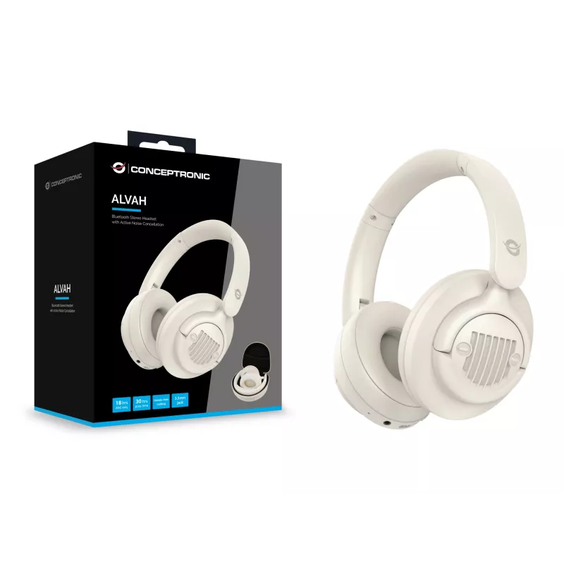 Conceptronic ALVAH02C Headset Estéreo Bluetooth com cancelamento ativo de ruído
