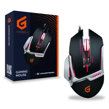 Conceptronic DJEBBEL 8, Rato Gaming USB, 8 botões programáveis, 4000 DPI