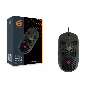 Conceptronic DJEBBEL 6D Rato Gaming com estrutura em favo de mel, 6400 DPI