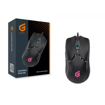 Conceptronic DJEBBEL 6D Rato Gaming, 7200 DPI, Para destros, Ótico, USB Type-A, 7200 DPI, Preto