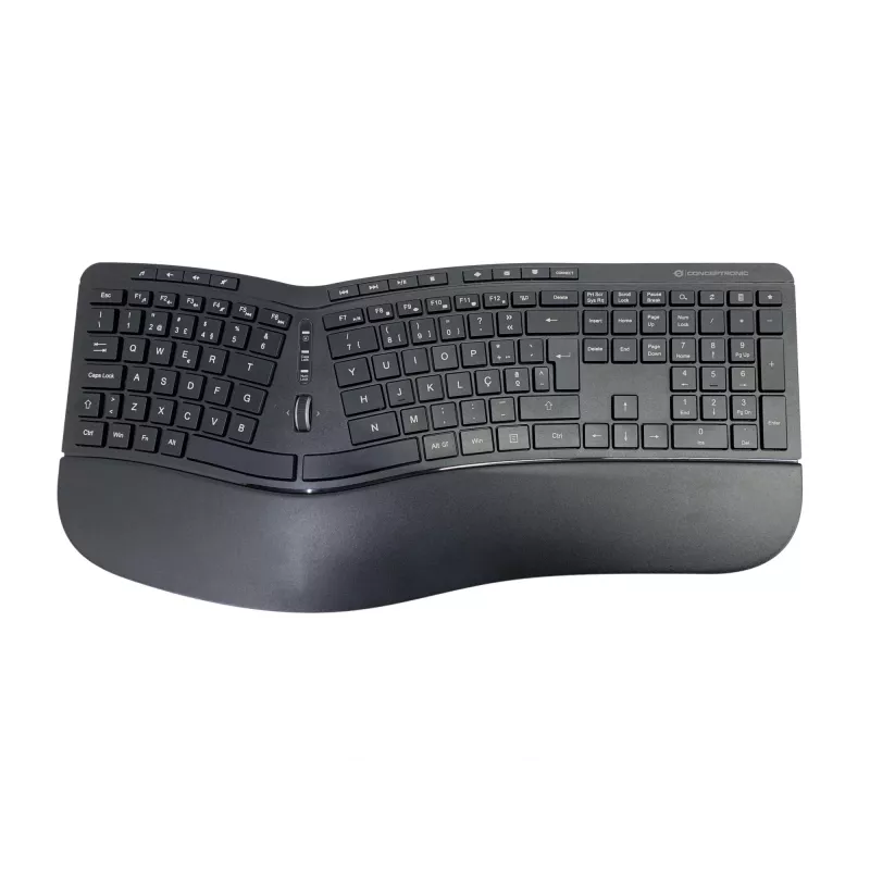 Conceptronic ORAZIO ERGO Conjunto de teclado e rato ergonómico sem fios, layout português