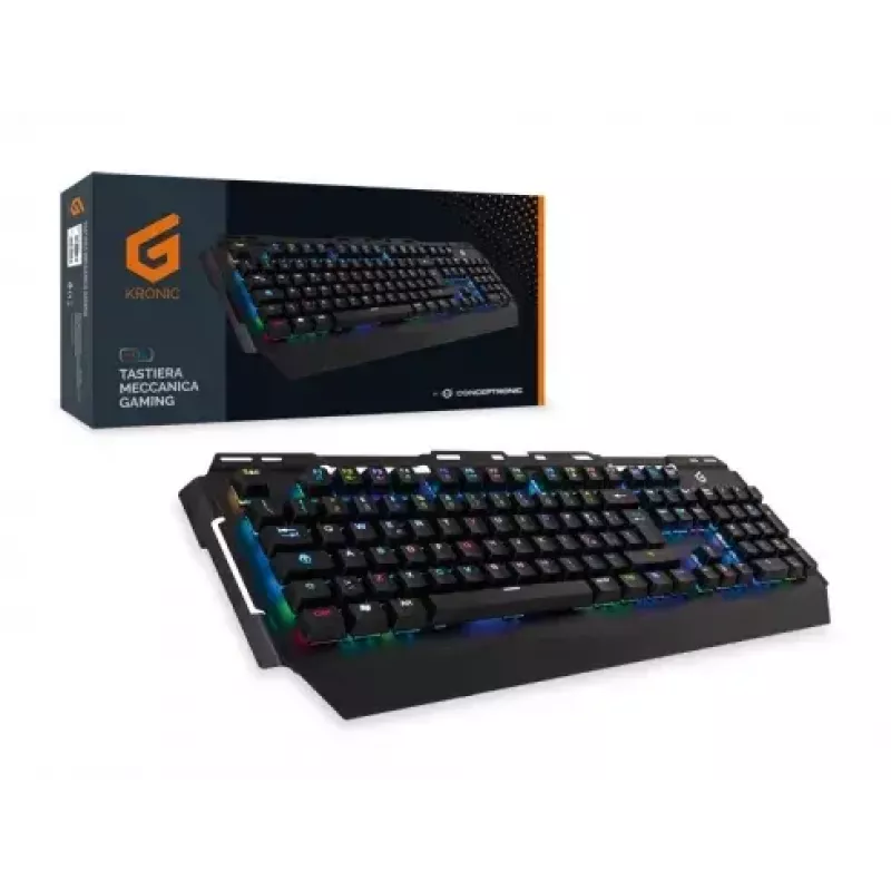 Conceptronic KRONIC Teclado Gaming Mecânico, RGB, Layout italiano