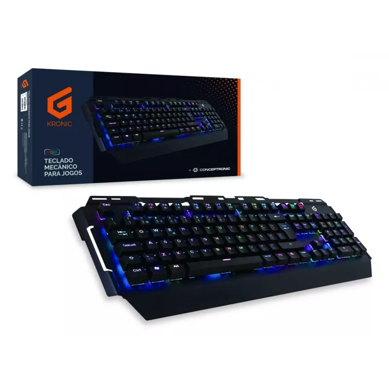 Conceptronic KRONIC Teclado Gaming Mecânico, RGB, Layout português
