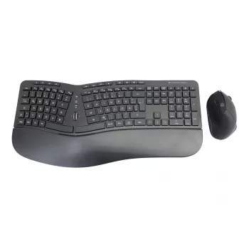 Conceptronic ORAZIO ERGO Conjunto de teclado e rato ergonómico sem fios, layout alemão