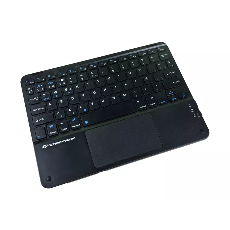 Conceptronic TOBIN01BES Teclado Bluetooth com touchpad de 10 polegadas, QWERTY Espanhol