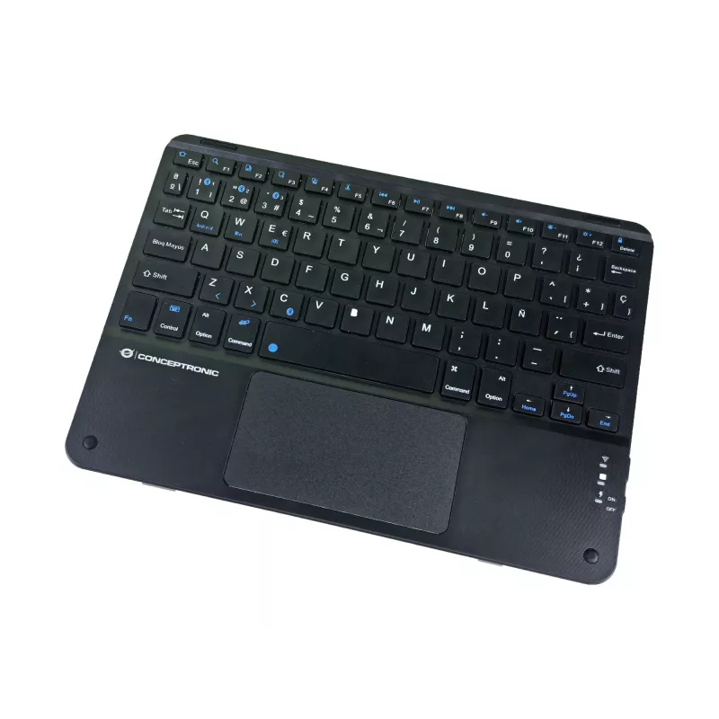 Conceptronic TOBIN01BES Teclado Bluetooth com touchpad de 10 polegadas, QWERTY Espanhol