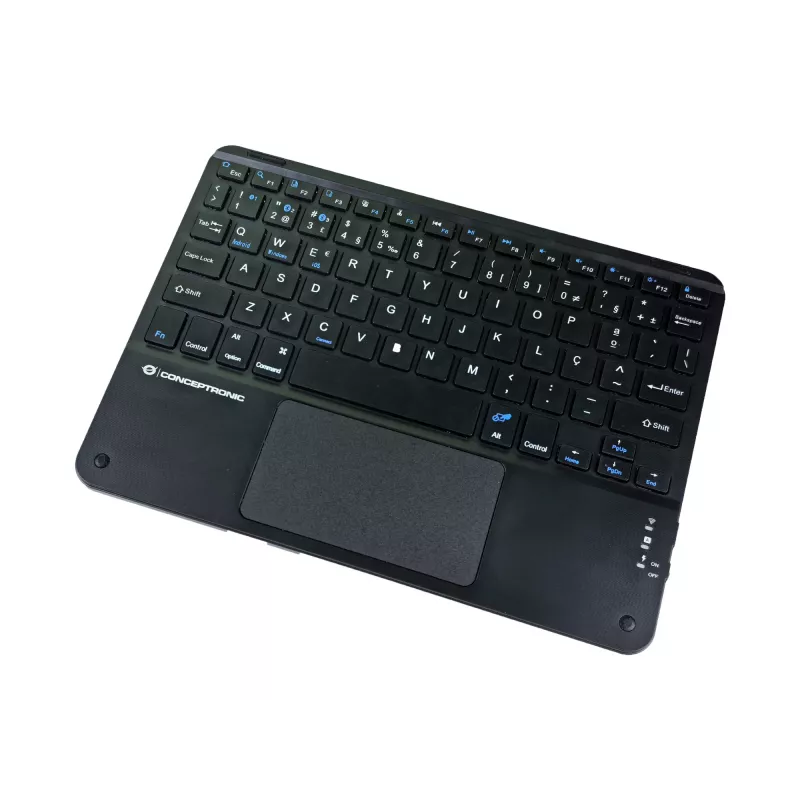 Conceptronic TOBIN01BPT Teclado Bluetooth com touchpad de 10 polegadas, QWERTY Português