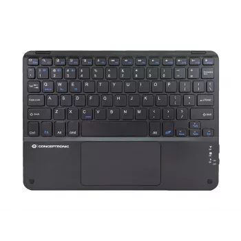 Conceptronic TOBIN01BUS Teclado Bluetooth com touchpad de 10 polegadas, QWERTZ EN (US)