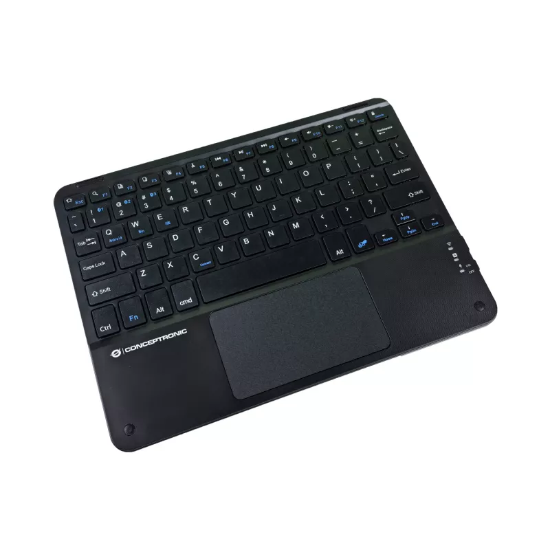 Conceptronic TOBIN01BUS Teclado Bluetooth com touchpad de 10 polegadas, QWERTZ EN (US)