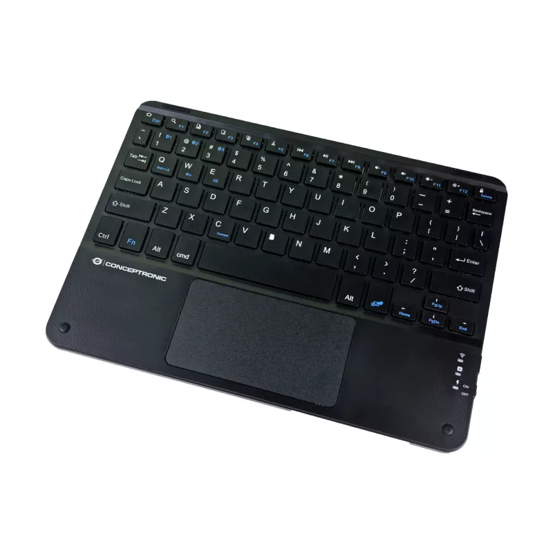 Conceptronic TOBIN01BUS Teclado Bluetooth com touchpad de 10 polegadas, QWERTZ EN (US)