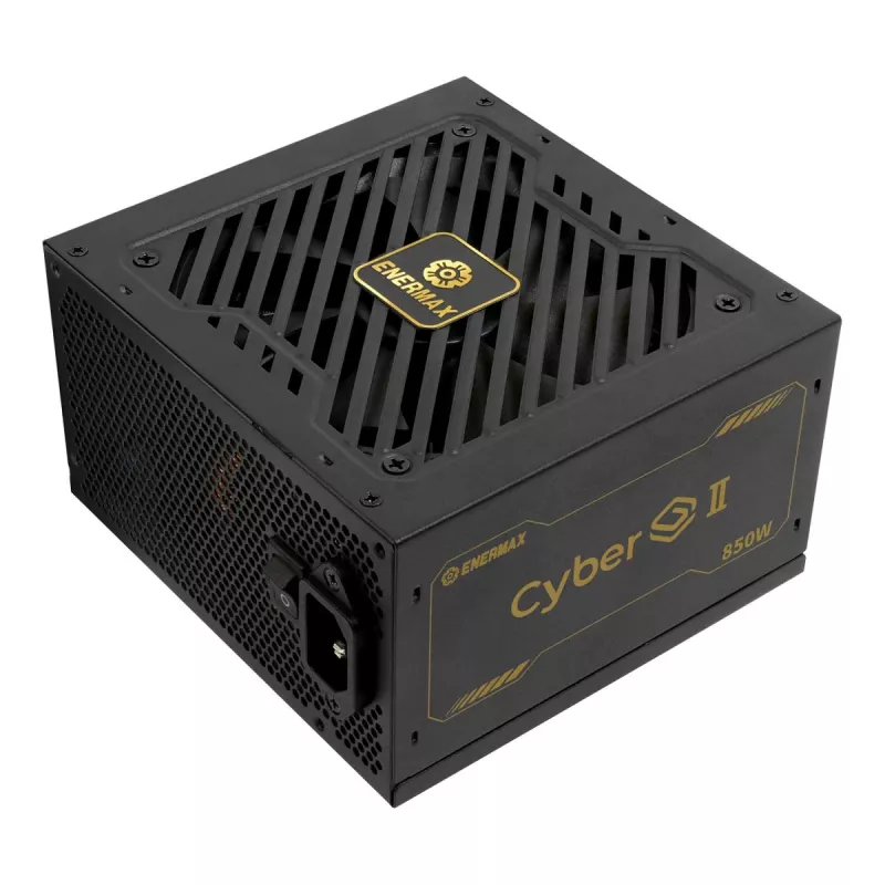Enermax CyberG II ERV850G-AHG-NAC fonte de alimentação para PC, 850 W, 80 Plus Gold, não modular, ATX, conector GPU de alta potência de 12 pinos, preto