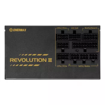 Fonte de alimentação ENERMAX ERV650G-AHG-MAC 650 W 20+4-Pin ATX totalmente modular 80 PLUS Gold preto