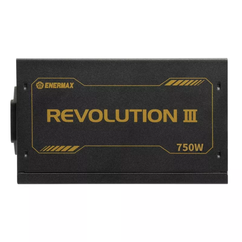 Enermax Revolution III ERV750G-AHG-MAC fonte de alimentação para PC, 750 W, 80 Plus Gold, totalmente modular, ATX, conector GPU High Power de 12 pinos, preta