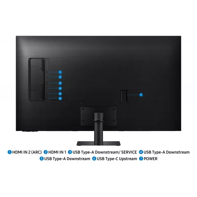 Monitor Samsung M7 M70F 109,2 cm (43 polegadas) 3840 x 2160 píxeis 4K Ultra HD LCD Preto