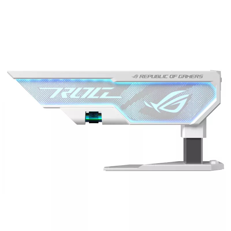 Suporte para placa gráfica ASUS ROG Herculx Universal Branco – 0,5 m de comprimento, suporta 1 GPU, iluminação multicolorida
