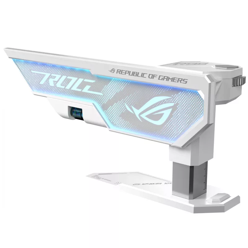 Suporte para placa gráfica ASUS ROG Herculx Universal Branco – 0,5 m de comprimento, suporta 1 GPU, iluminação multicolorida