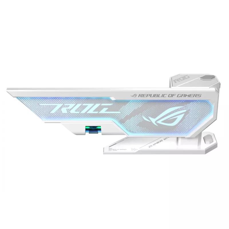 Suporte para placa gráfica ASUS ROG Herculx Universal Branco – 0,5 m de comprimento, suporta 1 GPU, iluminação multicolorida