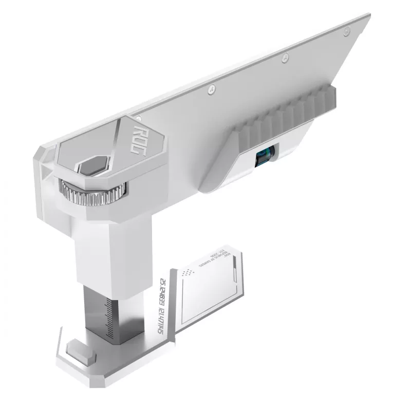 Suporte para placa gráfica ASUS ROG Herculx Universal Branco – 0,5 m de comprimento, suporta 1 GPU, iluminação multicolorida