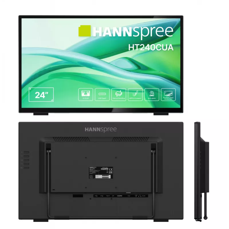 Monitor Hannspree HT240CUA 60,5 cm (23,8 polegadas) 1920 x 1080 píxeis Full HD LED Ecrã tátil Preto
