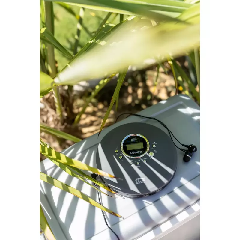 Leitor de CD pessoal Lenco CD-400GY Antracite Suporte MP3 Resistente a choques 40s