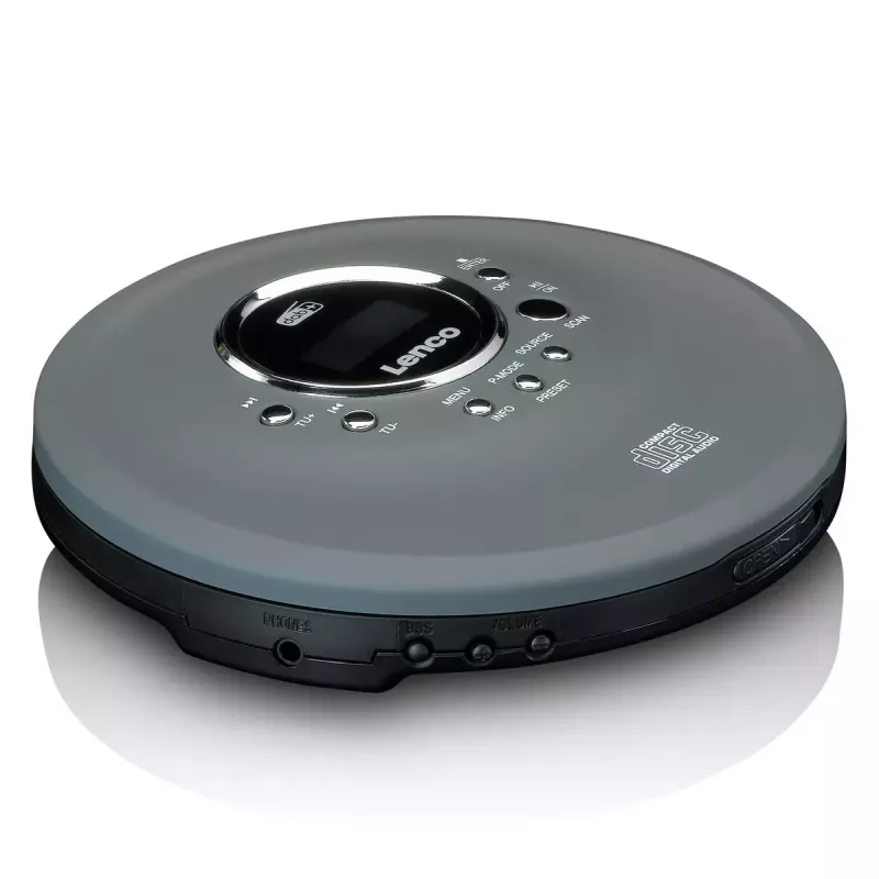 Leitor de CD pessoal Lenco CD-400GY Antracite Suporte MP3 Resistente a choques 40s