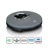 Leitor de CD pessoal Lenco CD-400GY Antracite Suporte MP3 Resistente a choques 40s