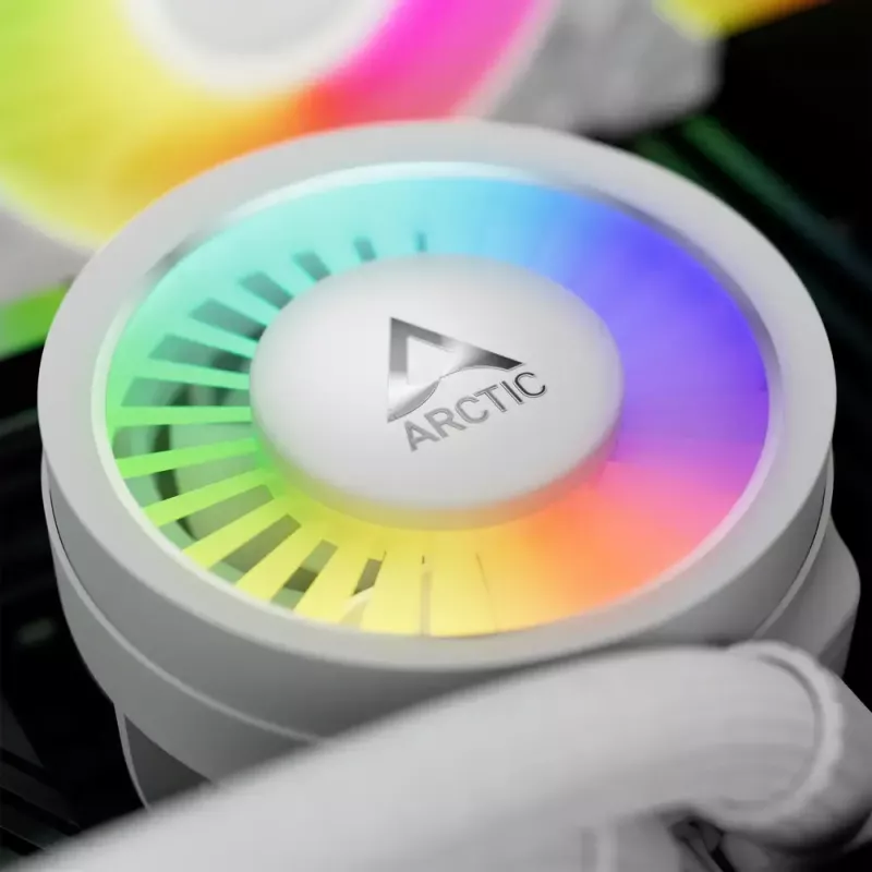 Refrigeração líquida para CPU All-in-One Arctic Liquid Freezer III Pro 420 A-RGB (Branco) — ventoinha de 140 mm, multi-socket LGA1700/AM4/AM5