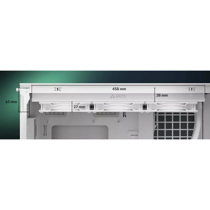 Refrigeração líquida para CPU All-in-One Arctic Liquid Freezer III Pro 420 A-RGB (Branco) — ventoinha de 140 mm, multi-socket LGA1700/AM4/AM5