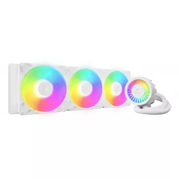 Refrigeração líquida para CPU All-in-One Arctic Liquid Freezer III Pro 420 A-RGB (Branco) — ventoinha de 140 mm, multi-socket LGA1700/AM4/AM5