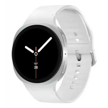 Samsung Galaxy Watch 8 3,81 cm (1,5 polegadas) AMOLED 44 mm Digital 480 x 480 píxeis Ecrã tátil Prateado Wi-Fi GPS (Satélite)