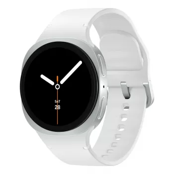 Samsung Galaxy Watch 8 3,3 cm (1,3 polegadas) AMOLED 40 mm Digital 438 x 438 píxeis Ecrã tátil Prateado Wi-Fi GPS (Satélite)