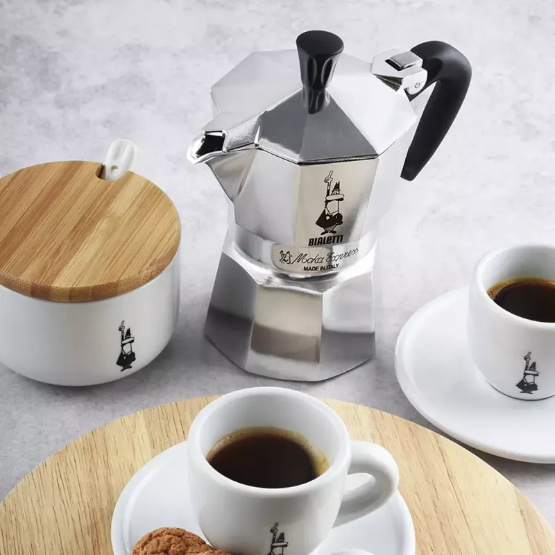 Cafeteira Moka BIALETTI Moka Express 0,2 l alumínio preto — 3 chávenas (200 ml), não para indução