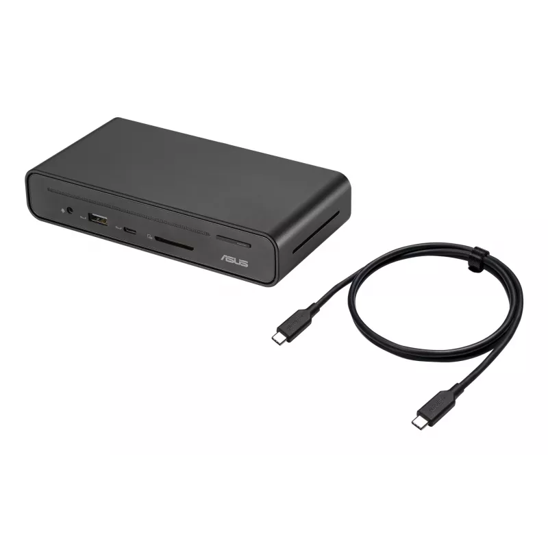 Dock ASUS Triple Display USB-C Duo DC301 com fios preto