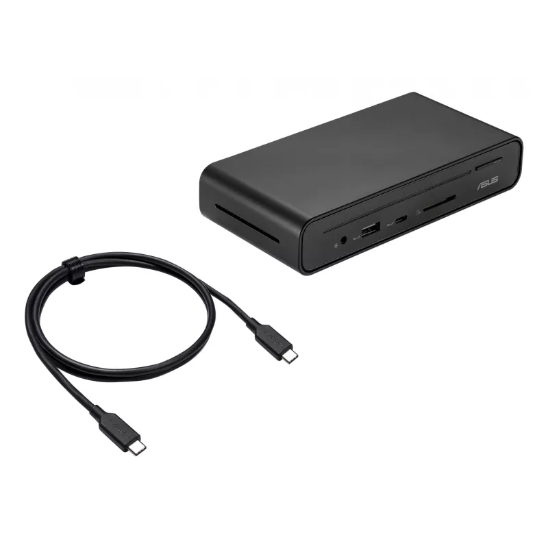 Dock ASUS Triple Display USB-C Duo DC301 com fios preto