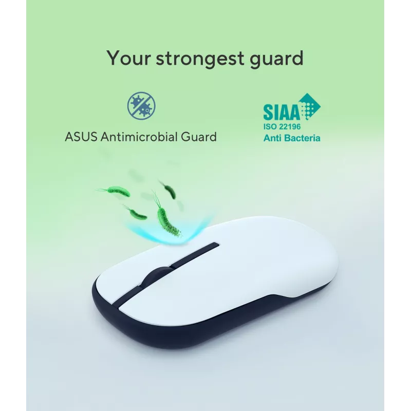 Rato ASUS Marshmallow MD100 Office Ambidestro RF Wireless + Bluetooth Ótico 1600 DPI