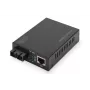 DIGITUS DN-82120-1 conversor de meios Gigabit, multimodo, de 10/100/1000Base-T para 1000Base-SX, RJ45 / SC, 850 nm, até 0,5 km