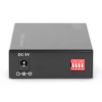 DIGITUS DN-82120-1 conversor de meios Gigabit, multimodo, de 10/100/1000Base-T para 1000Base-SX, RJ45 / SC, 850 nm, até 0,5 km