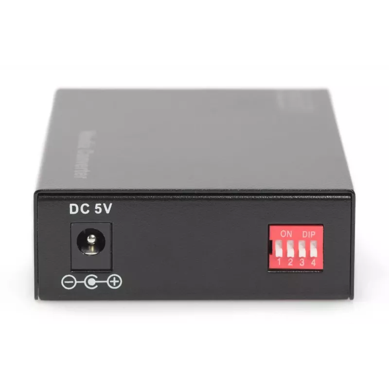 DIGITUS DN-82120-1 conversor de meios Gigabit, multimodo, de 10/100/1000Base-T para 1000Base-SX, RJ45 / SC, 850 nm, até 0,5 km