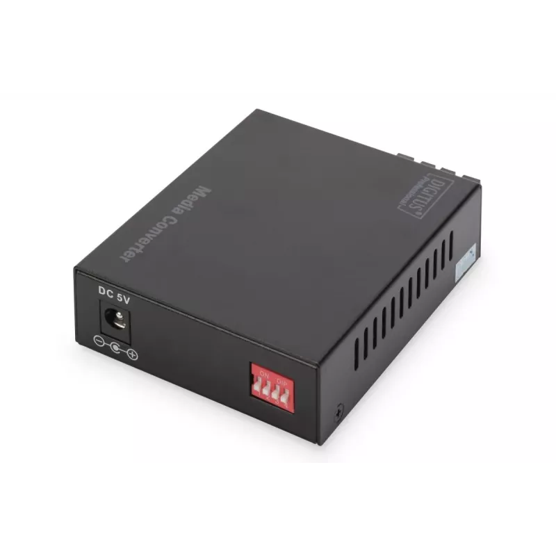 DIGITUS DN-82120-1 conversor de meios Gigabit, multimodo, de 10/100/1000Base-T para 1000Base-SX, RJ45 / SC, 850 nm, até 0,5 km