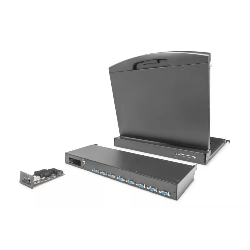 Comutador KVM modular DIGITUS 8 portas para consola KVM modular