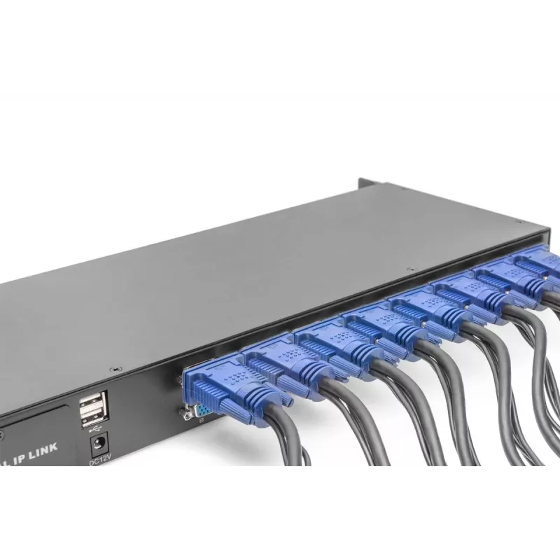 Comutador KVM modular DIGITUS 16 portas para consola KVM modular