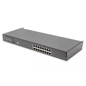 Comutador KVM modular Cat5 DIGITUS 16 portas para consola KVM modular