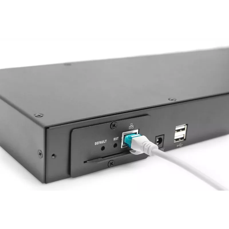 Comutador KVM modular Cat5 DIGITUS 16 portas para consola KVM modular