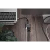 Adaptador DIGITUS USB-C - mini DP + VGA, 20 cm 4K/30Hz, Prateado, caixa de alumínio