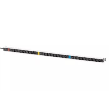 DIGITUS IT BASIC PDU. 3PH. 16A. 24 x C13. 3 x C19 Vertical. Cabo de 3m. Ficha IEC309 3Ph-16A