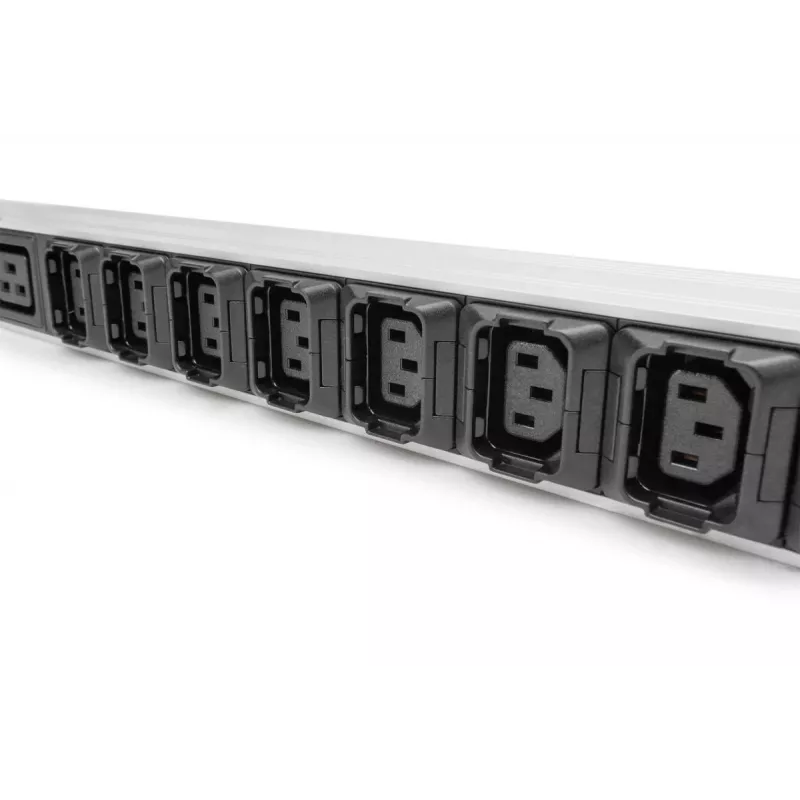 DIGITUS IT BASIC PDU. 3PH. 16A. 24 x C13. 3 x C19 Vertical. Cabo de 3m. Ficha IEC309 3Ph-16A